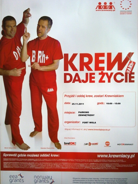 Zostań Honorowym Dawcą Krwi! Fort Wola