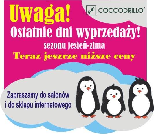 Ostatnie dni wyprzedaży w Coccodrillo!