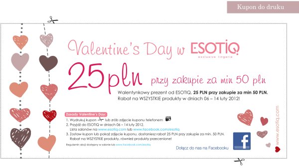 25 zł w prezencie przy zakupie za min. 50 zł w Esotiq!