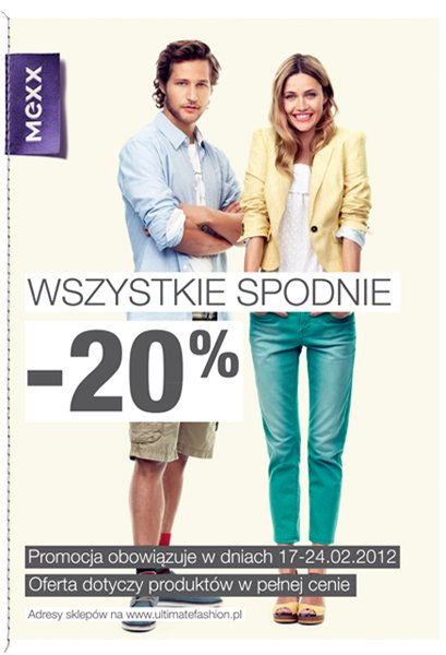 20% rabatu na wszystkie spodnie w Mexx!