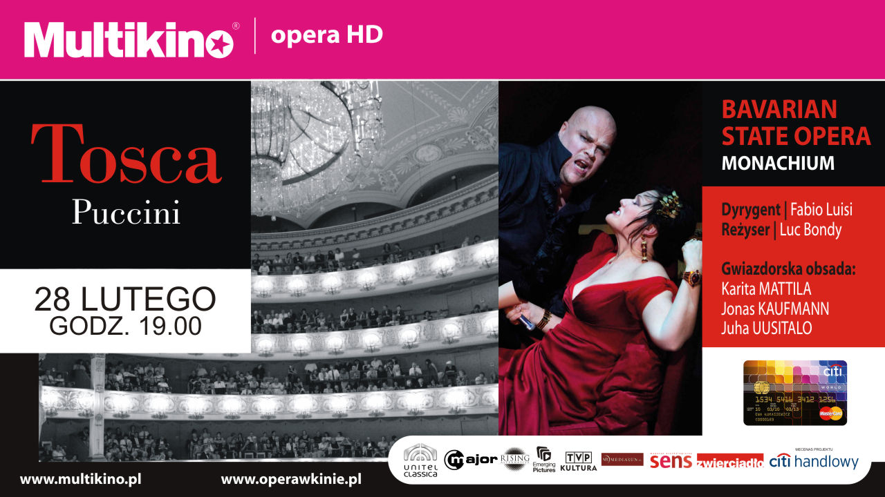 Wygraj zaproszenie na operę Tosca w Multikinie Złote Tarasy w Warszawie!