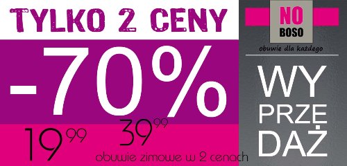 Wyprzedaż w No Boso!