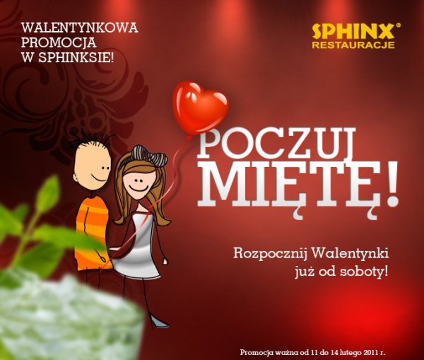 Walentynkowa promocja w restauracjach Sphinx!