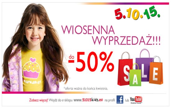 Wiosenna wyprzedaż w 5.10.15.!