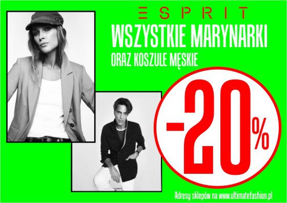 20% rabatu w Esprit!