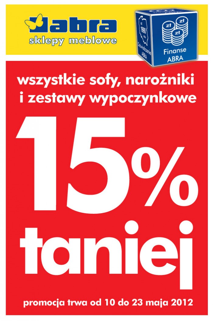 Promocja w sklepach meblowych Abra