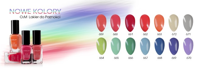 INGLOT poleca nowe kolory lakierów do paznokci z serii O2M.