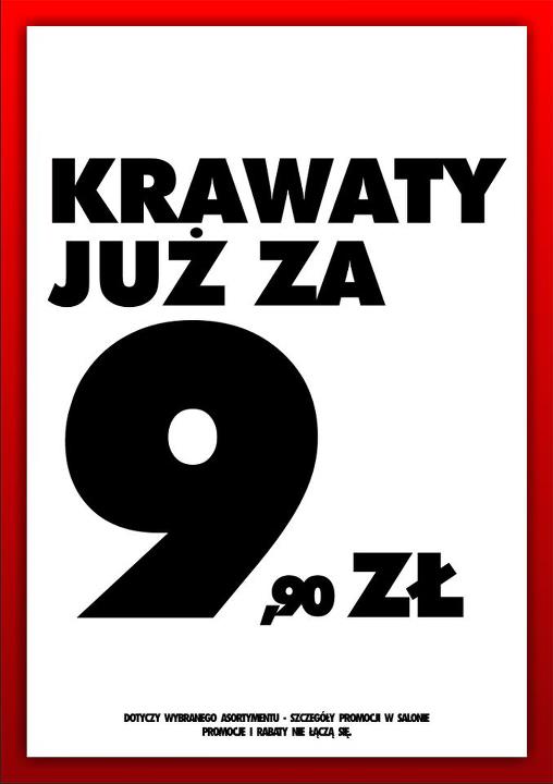 Krawaty za 9,90 zł w salonach Lavard