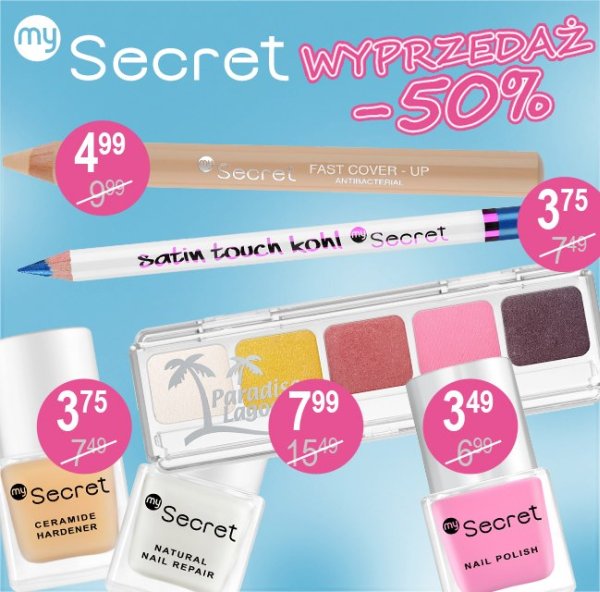 Do 50% rabatu na kosmetyki My Secret w Drogeriach Natura