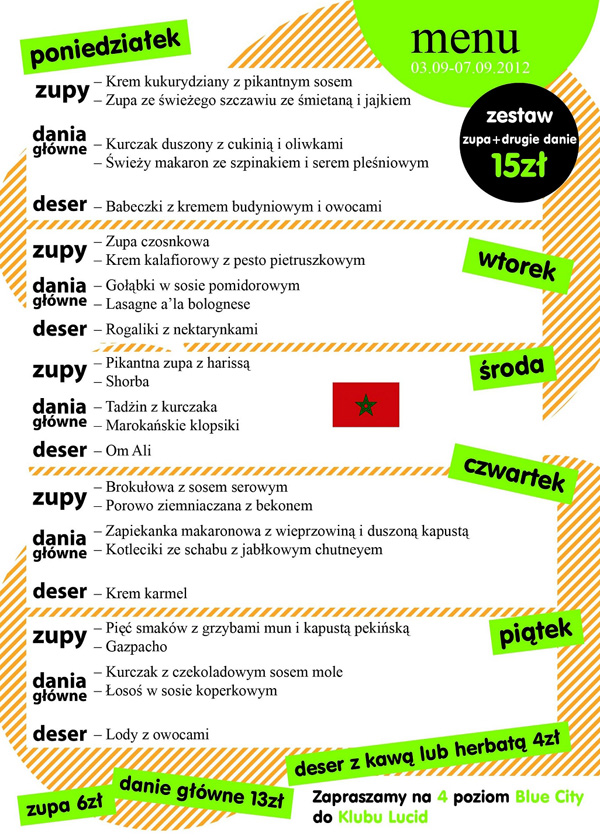Menu tygodniowe Lucid Lunch