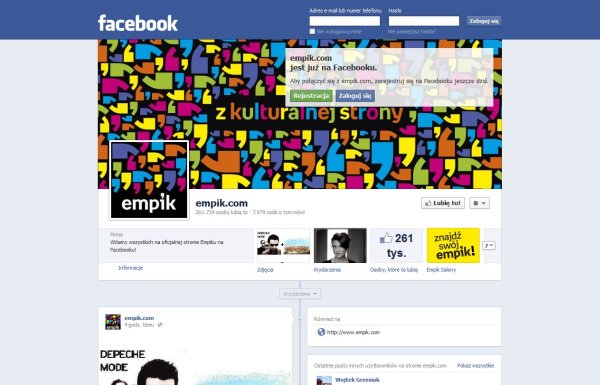 Ćwierć miliona fanów Empiku na Facebooku