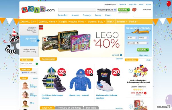 Pierwsza rocznica serwisu smyk.com