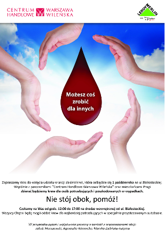 Zbiórka Krwi – Warszawa Wileńska