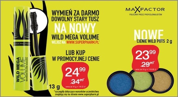 Promocja na tusze i cienie w Super-Pharm